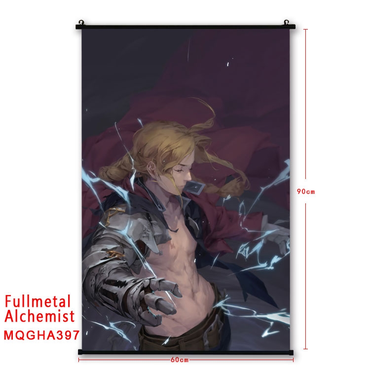 Fullmetal Alchemist Cartoon plastic pole cloth painting Wall Scroll 60X90CM  MQGHA397