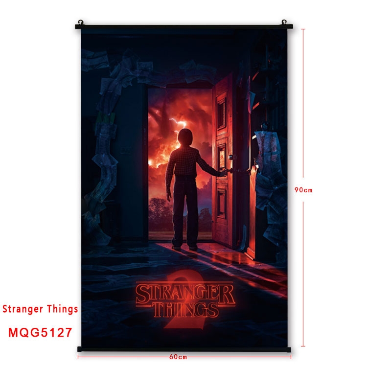 Stranger Things Anime plastic pole cloth painting Wall Scroll 60X90CM MQG5127
