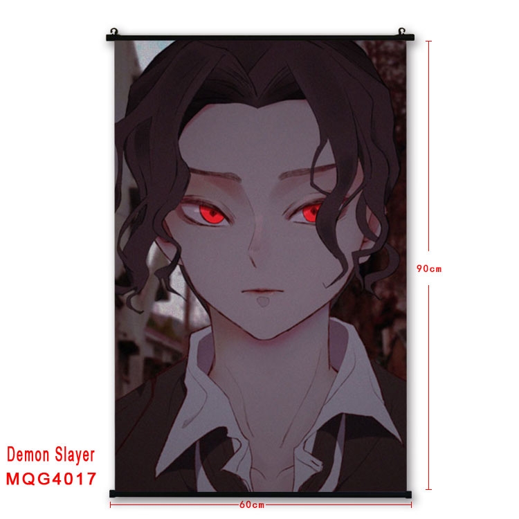 Demon Slayer Kimets Anime plastic pole cloth painting Wall Scroll 60X90CM  MQG4017