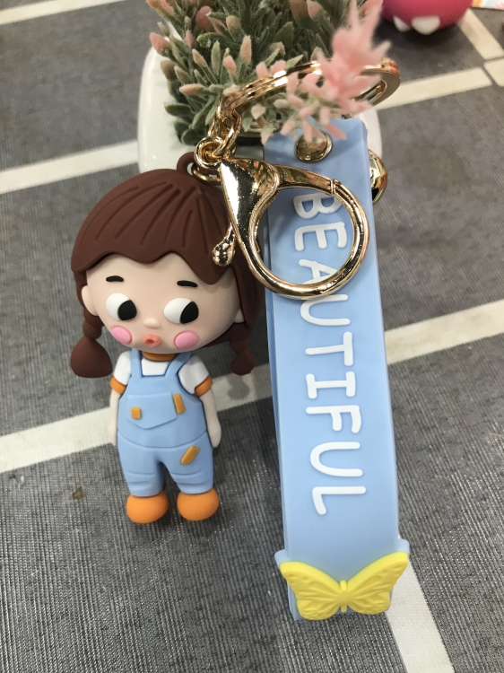 Cartoon silicone key chain pendant