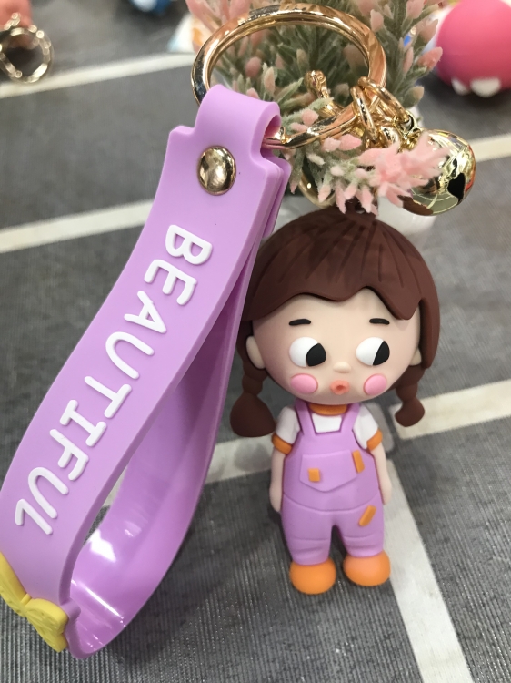 Cartoon silicone key chain pendant