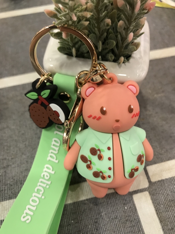 Cartoon silicone key chain pendant