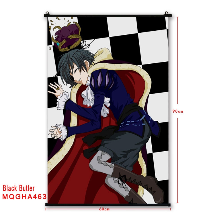 Kuroshitsuji Anime plastic pole cloth painting Wall Scroll 60X90CM MQGHA463