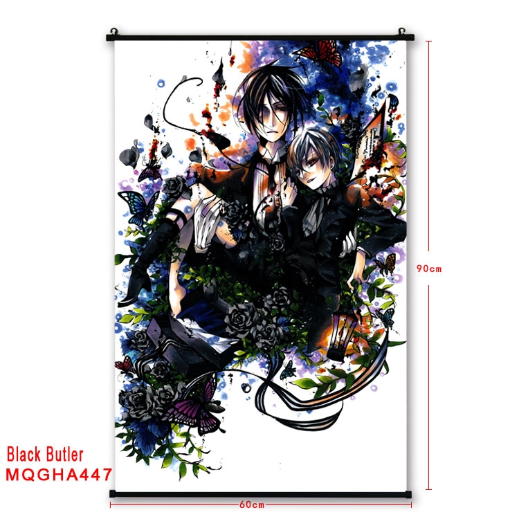 Kuroshitsuji Anime plastic pole cloth painting Wall Scroll 60X90CM MQGHA447