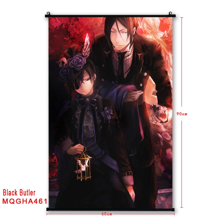 Kuroshitsuji Anime plastic pole cloth painting Wall Scroll 60X90CM MQGHA461