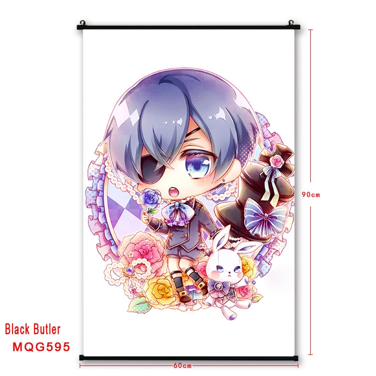 Kuroshitsuji Anime plastic pole cloth painting Wall Scroll 60X90CM MQGHA448