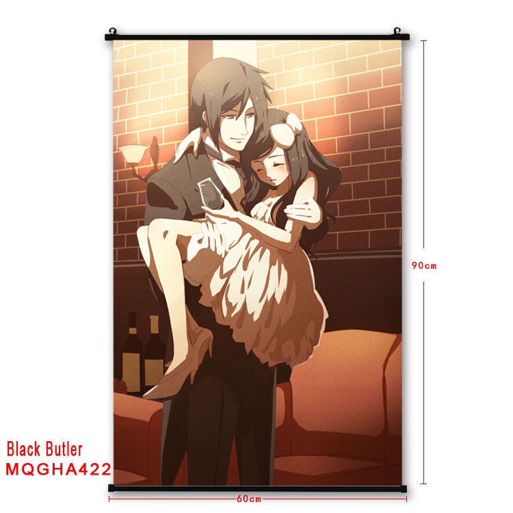 Kuroshitsuji Anime plastic pole cloth painting Wall Scroll 60X90CM MQGHA422