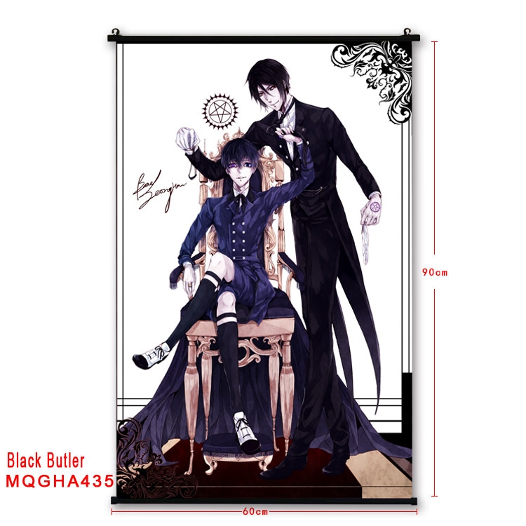 Kuroshitsuji Anime plastic pole cloth painting Wall Scroll 60X90CM MQGHA435