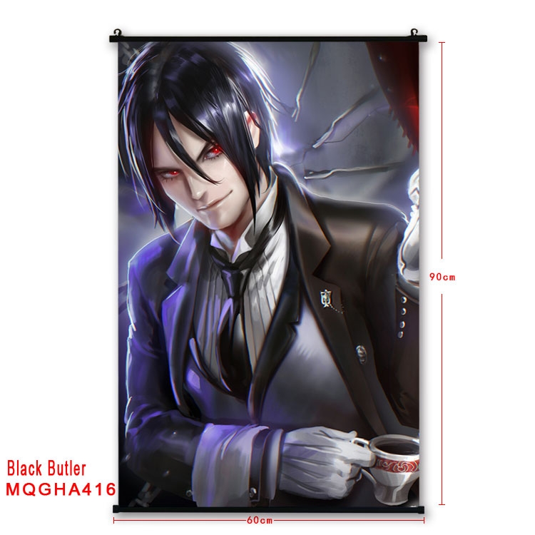 Kuroshitsuji Anime plastic pole cloth painting Wall Scroll 60X90CM MQGHA416
