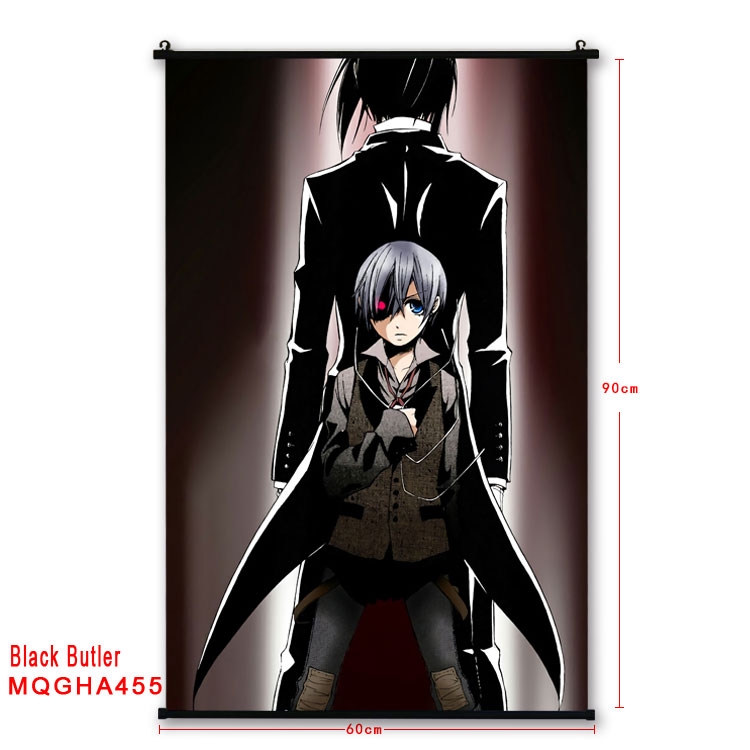 Kuroshitsuji Anime plastic pole cloth painting Wall Scroll 60X90CM MQGHA455