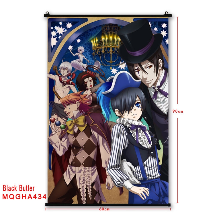 Kuroshitsuji Anime plastic pole cloth painting Wall Scroll 60X90CM MQGHA434