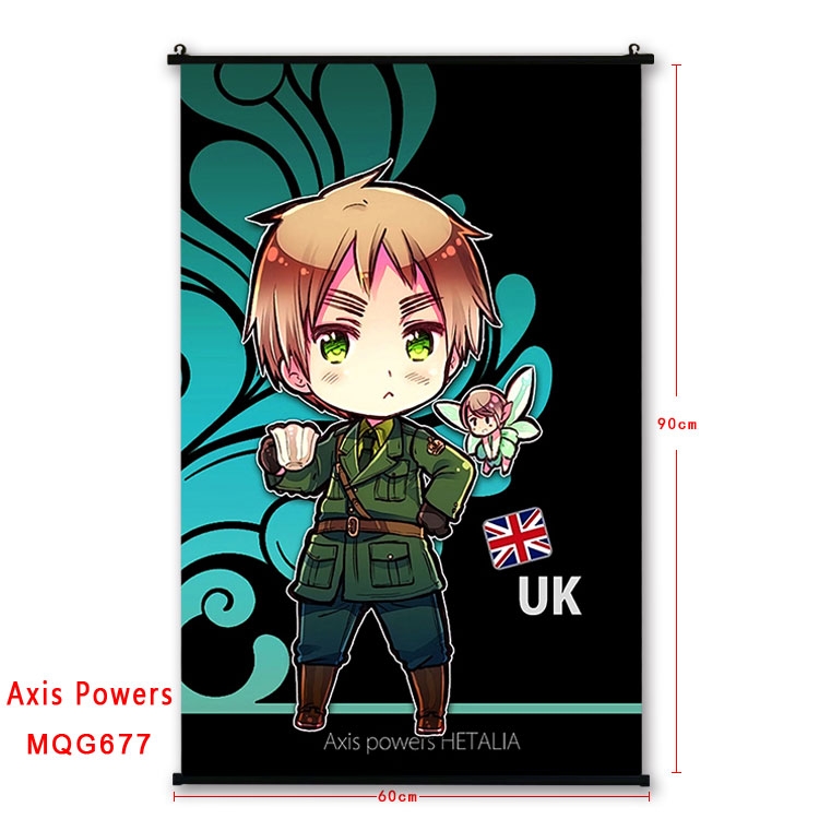 Hetalia Anime plastic pole cloth painting Wall Scroll 60X90CM MQG677