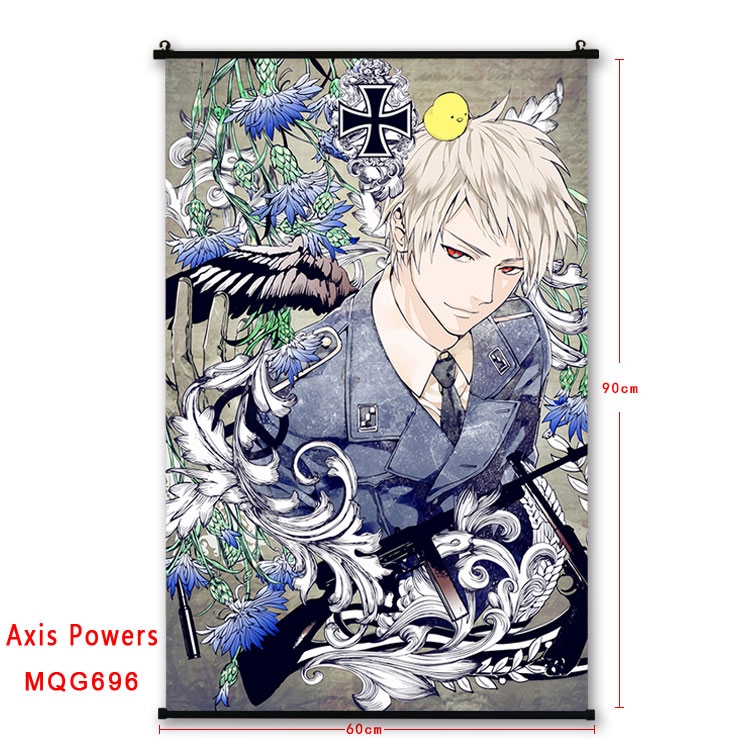 Hetalia Anime plastic pole cloth painting Wall Scroll 60X90CM MQG696