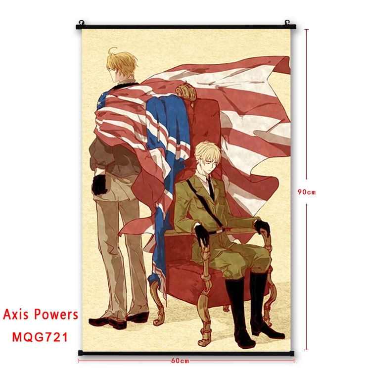Hetalia Anime plastic pole cloth painting Wall Scroll 60X90CM MQG721