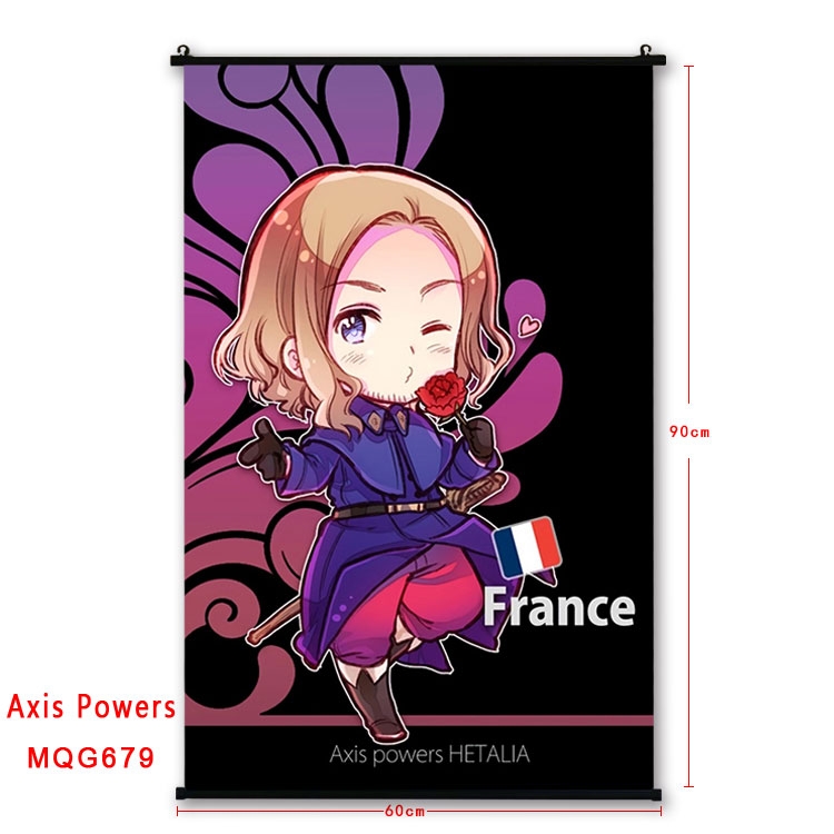 Hetalia Anime plastic pole cloth painting Wall Scroll 60X90CM MQG679