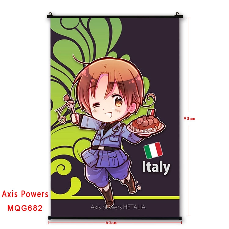 Hetalia Anime plastic pole cloth painting Wall Scroll 60X90CM MQG682