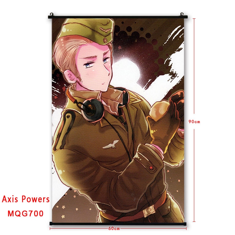 Hetalia Anime plastic pole cloth painting Wall Scroll 60X90CM MQG700