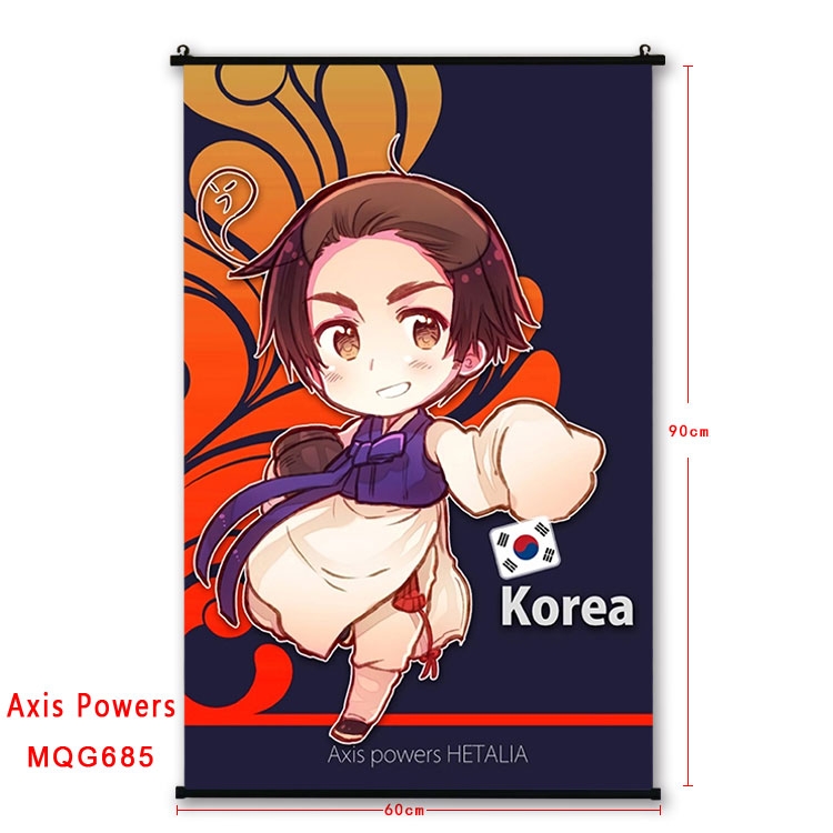 Hetalia Anime plastic pole cloth painting Wall Scroll 60X90CM MQG685