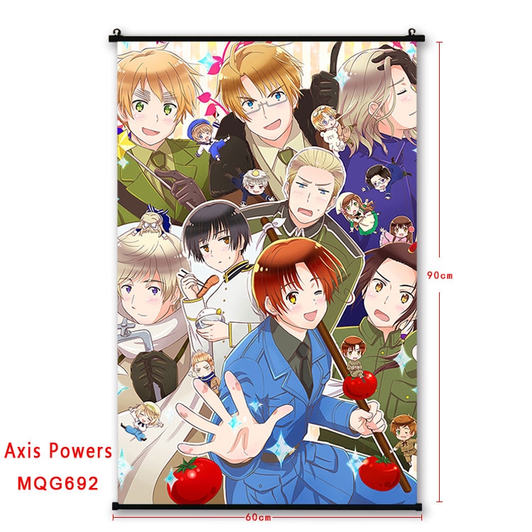 Hetalia Anime plastic pole cloth painting Wall Scroll 60X90CM MQG692