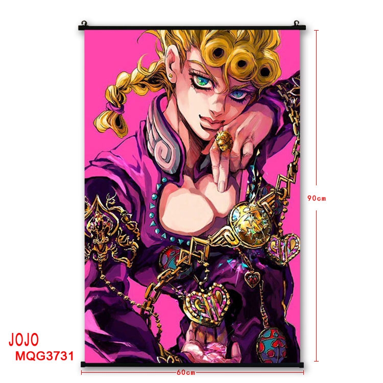 JoJos Bizarre Adventure Anime plastic pole cloth painting Wall Scroll 60X90CM  MQG3716