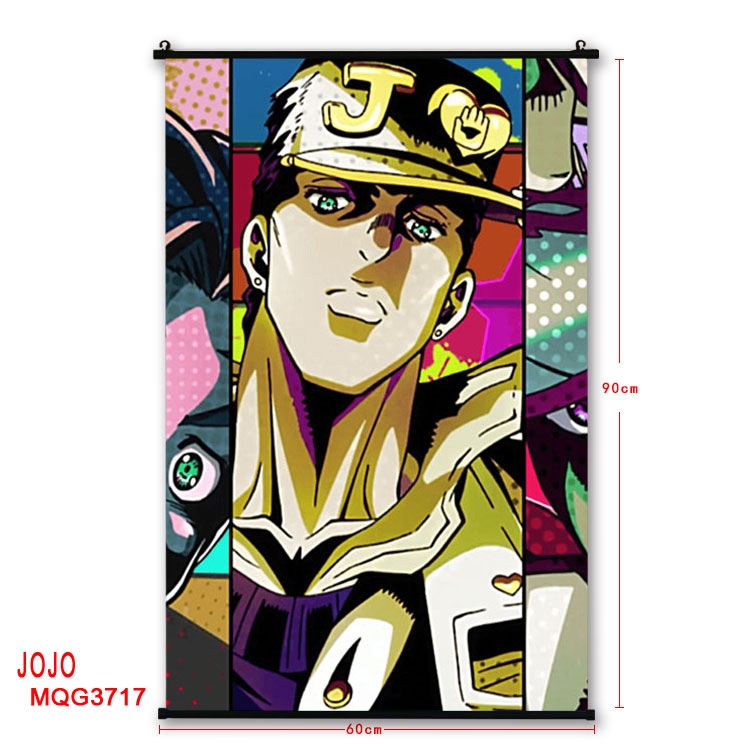 JoJos Bizarre Adventure Anime plastic pole cloth painting Wall Scroll 60X90CM  MQG3716
