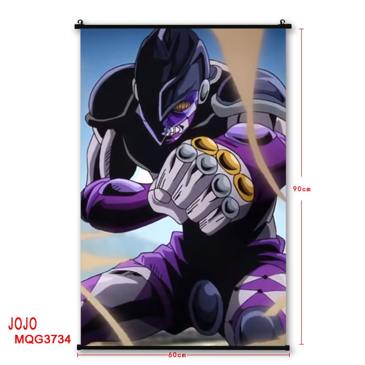 JoJos Bizarre Adventure Anime plastic pole cloth painting Wall Scroll 60X90CM  MQG3716