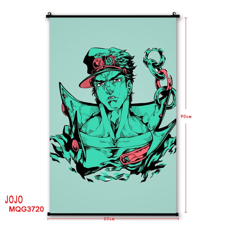 JoJos Bizarre Adventure Anime plastic pole cloth painting Wall Scroll 60X90CM  MQG3716
