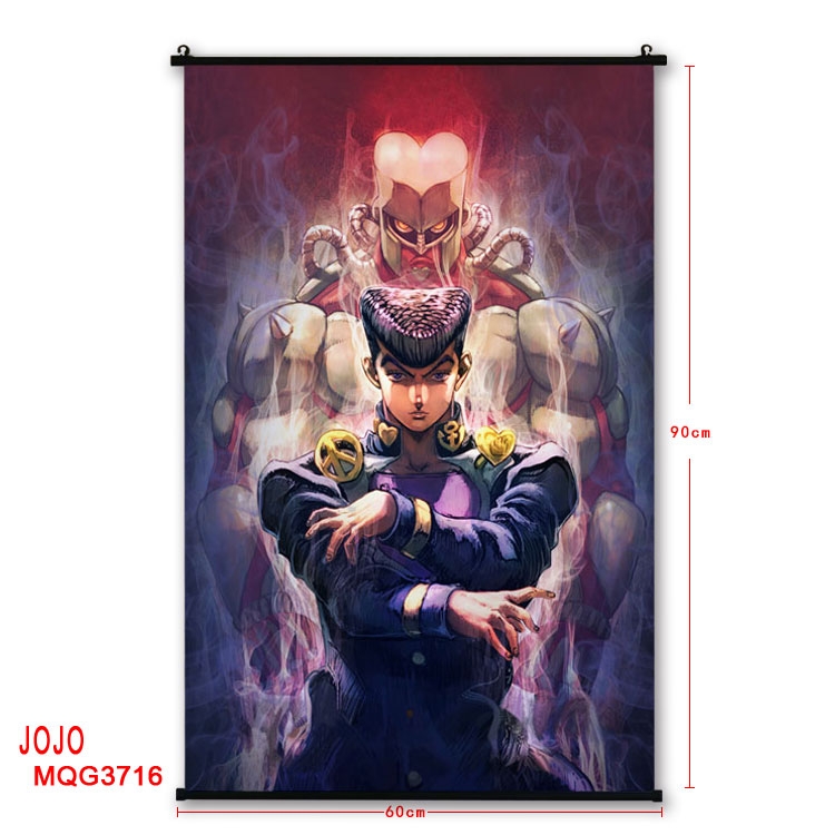 JoJos Bizarre Adventure Anime plastic pole cloth painting Wall Scroll 60X90CM  MQG3716