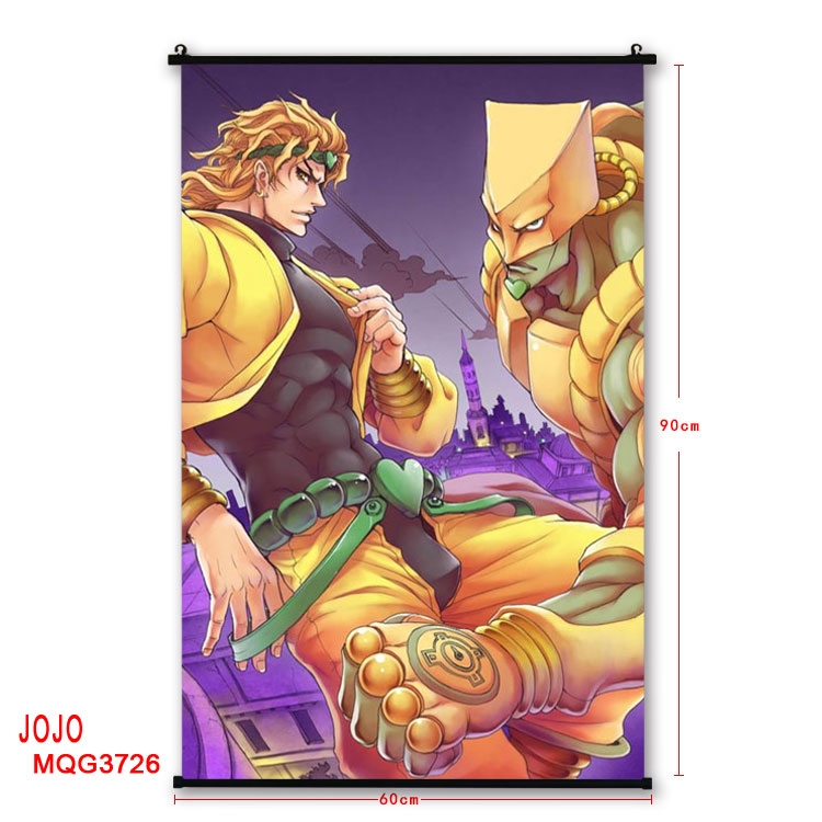 JoJos Bizarre Adventure Anime plastic pole cloth painting Wall Scroll 60X90CM  MQG3726