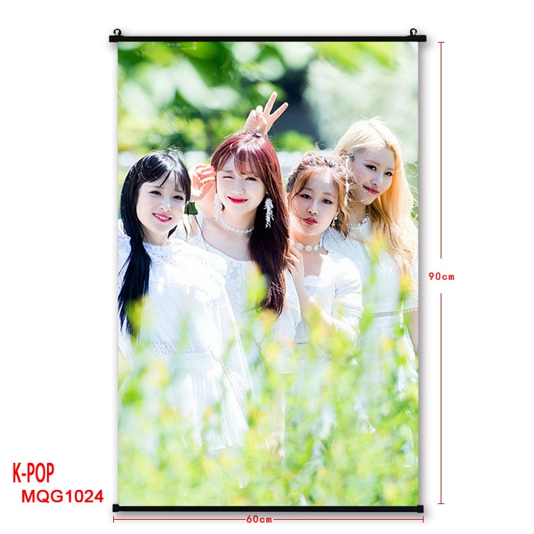 K-POP Anime plastic pole cloth painting Wall Scroll 60X90CM MQG1024