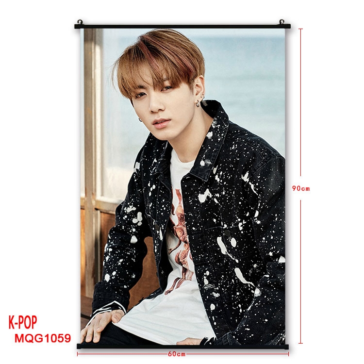 K-POP Anime plastic pole cloth painting Wall Scroll 60X90CM MQG1059