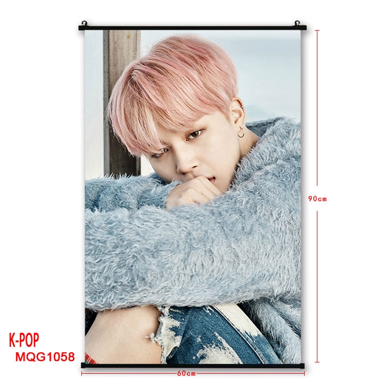 K-POP Anime plastic pole cloth painting Wall Scroll 60X90CM MQG1058