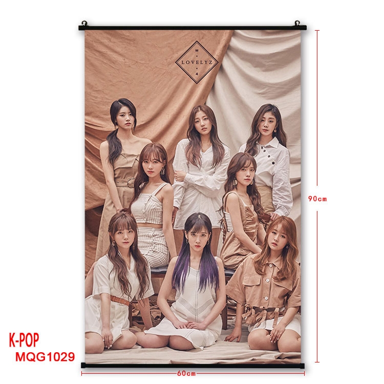 K-POP Anime plastic pole cloth painting Wall Scroll 60X90CM MQG1029