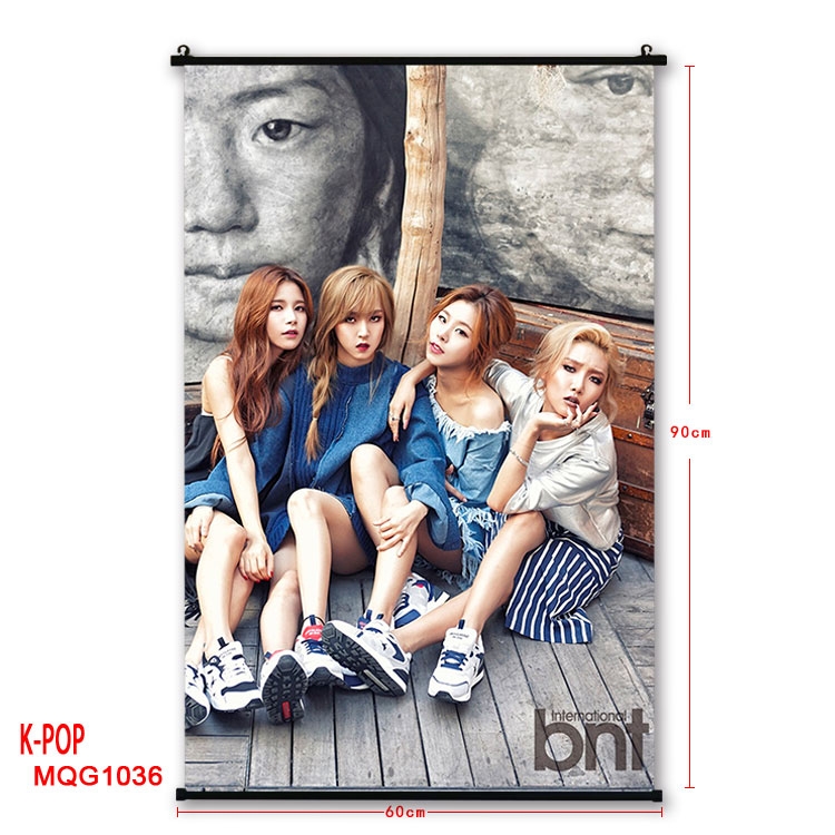K-POP Anime plastic pole cloth painting Wall Scroll 60X90CM MQG1036