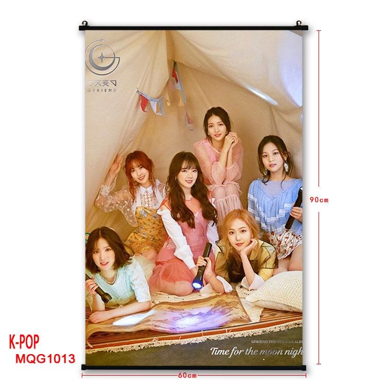 K-POP Anime plastic  pole cloth painting Wall Scroll 60X90CM MQG1017