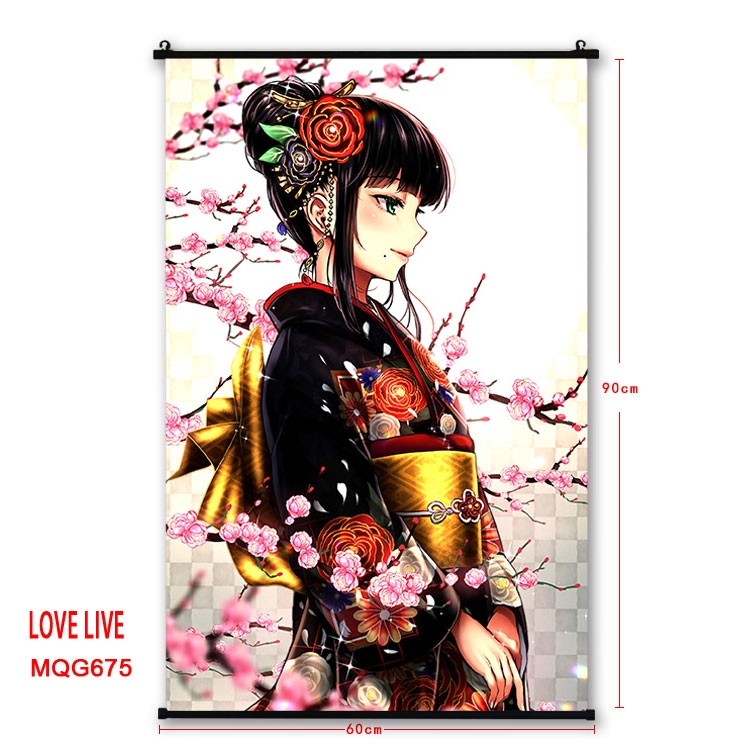 Love Live Anime plastic pole cloth painting Wall Scroll 60X90CM MQG675