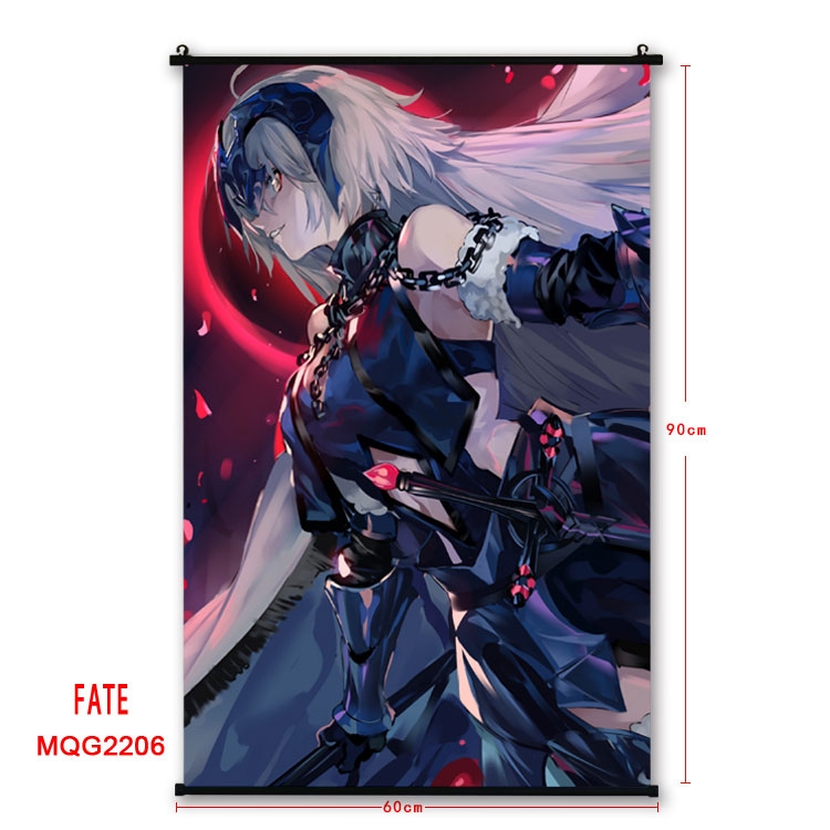 Fate stay night Anime plastic pole cloth painting Wall Scroll 60X90CM MQG2206