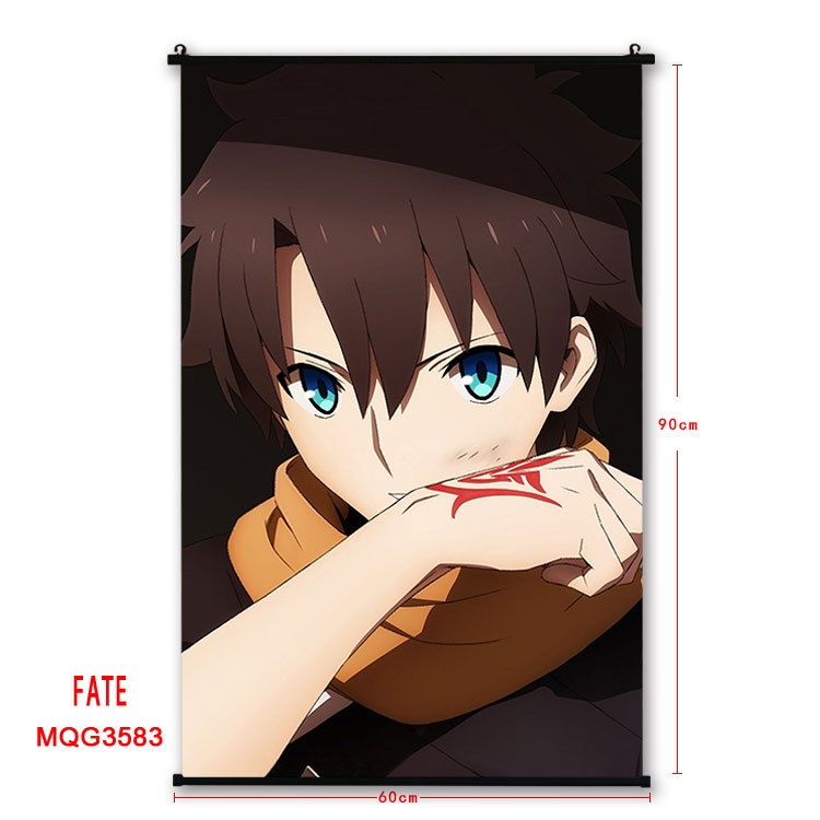 Fate stay night Anime plastic pole cloth painting Wall Scroll 60X90CM MQG3583