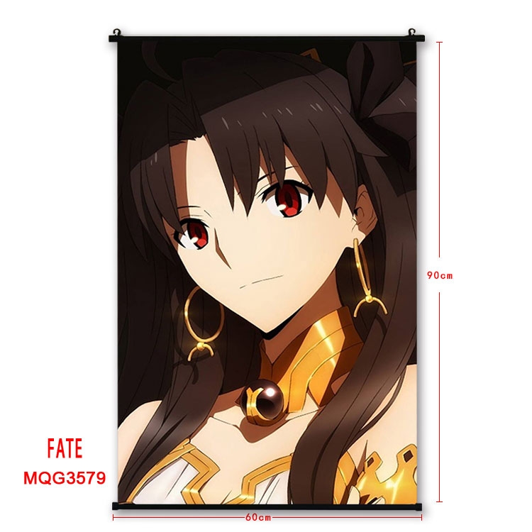 Fate stay night Anime plastic pole cloth painting Wall Scroll 60X90CM MQG3579