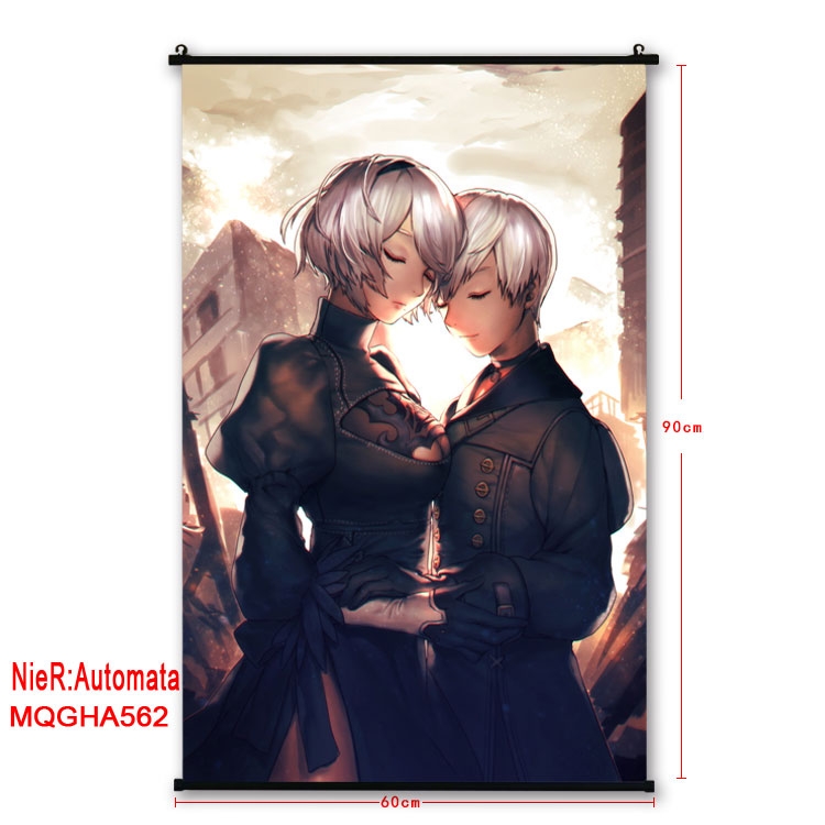 Nier:Automata Anime plastic pole cloth painting Wall Scroll 60X90CM MQGHA562