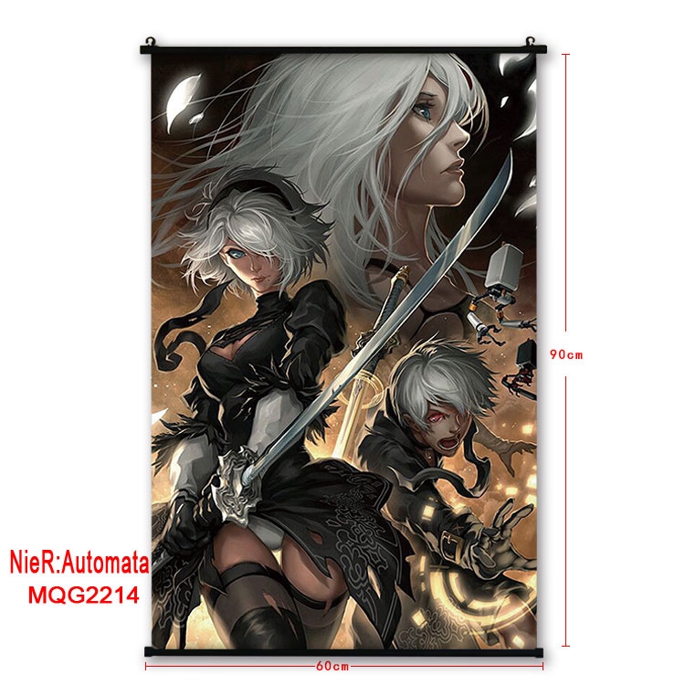Nier:Automata Anime plastic pole cloth painting Wall Scroll 60X90CM MQG2214
