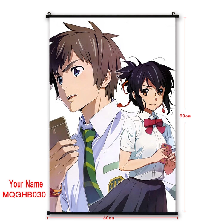 Your Name Anime plastic pole cloth painting Wall Scroll 60X90CM MQGHB030