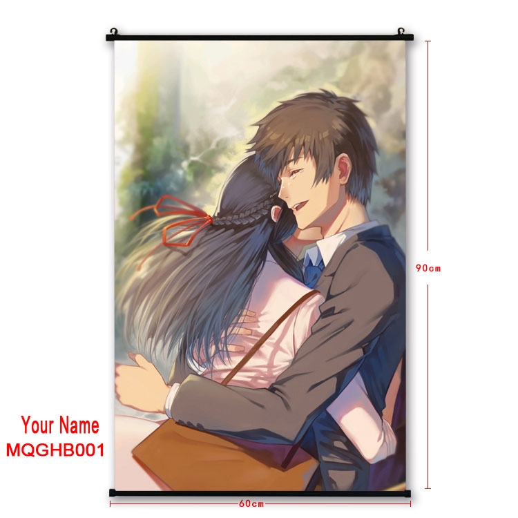 Your Name Anime plastic pole cloth painting Wall Scroll 60X90CM MQGHB001