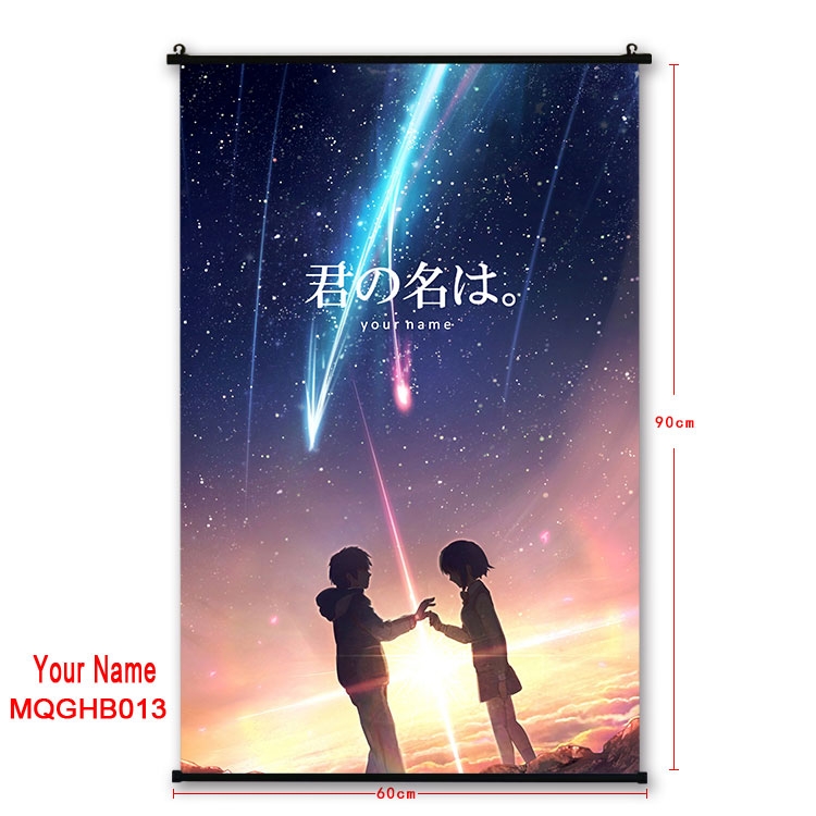 Your Name Anime plastic pole cloth painting Wall Scroll 60X90CM MQGHB013