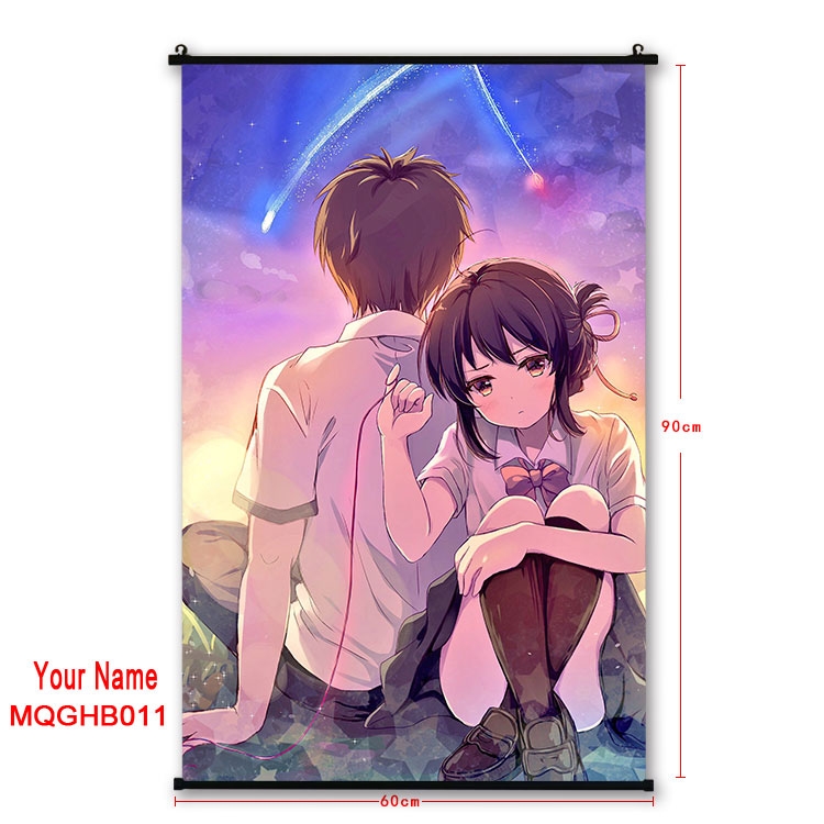 Your Name Anime plastic pole cloth painting Wall Scroll 60X90CM MQGHB013