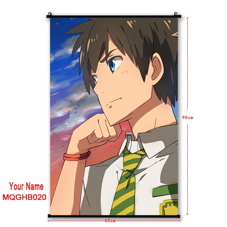 Your Name Anime plastic pole cloth painting Wall Scroll 60X90CM MQGHB013