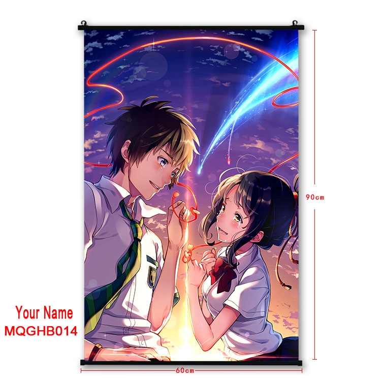 Your Name Anime plastic pole cloth painting Wall Scroll 60X90CM MQGHB014