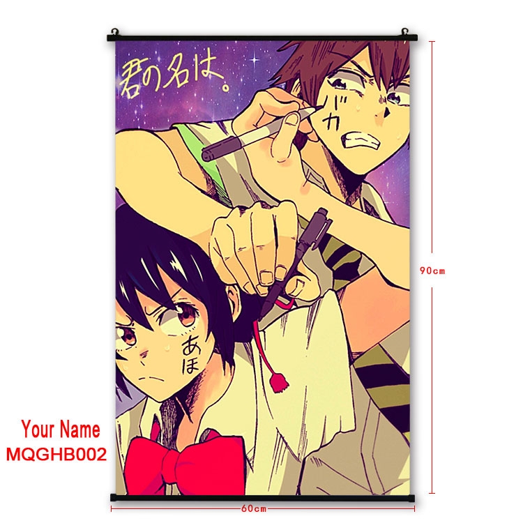 Your Name Anime plastic pole cloth painting Wall Scroll 60X90CM MQGHB002