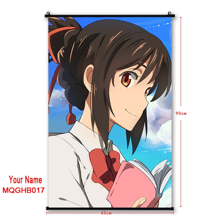 Your Name Anime plastic pole cloth painting Wall Scroll 60X90CM MQGHB017