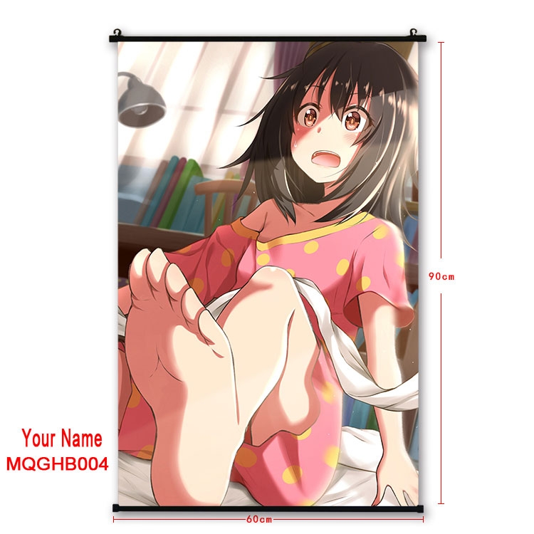 Your Name Anime plastic pole cloth painting Wall Scroll 60X90CM MQGHB004